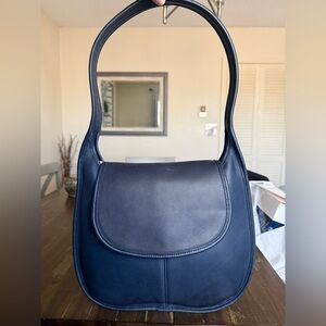 Vintage Coach Ergo Flap Bag 9029 in Navy HTF